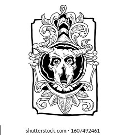ARTWORK SKULL DRAWING STYLE DESIGN