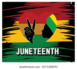 Artwork symbolizing Juneteenth, featuring African cultural elements, unity symbolism, and celebration of freedom. Emphasizes African heritage and the significance of this historical moment. 