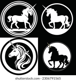 
arte logotipo unicornio estilo vectorial ilustración de negocios logotipo arte