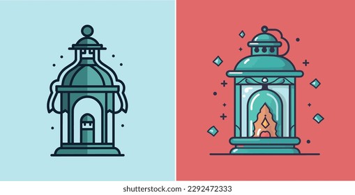 Artwork of vibrant Ramadan lanterns
