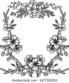 Artwork of wreath frame beautiful, for various pattern of card. Vector