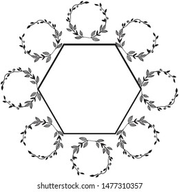 Artwork of wreath frame beautiful, for various pattern of card. Vector