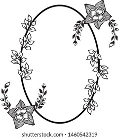 Artwork of wreath frame concept for banner. Vector