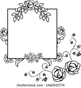 Artwork of wreath frame, place for your text. Vector