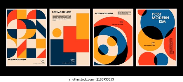 Kunstwerke, Postings inspiriert postmodern von Vektorgrafik abstrakten dynamischen Symbolen mit fett geometrischen Formen, nützlich für Web-Hintergrund, Poster-Art-Design, Zeitschriftenvorderseite, High-Tech-Druck, Cover-Kunstwerke.