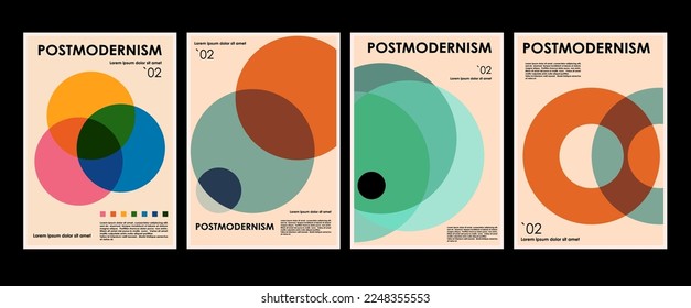 Artworks, posters inspired postmodern of vector abstract dynamic symbols with bold geometric shapes, useful for web background, poster art design, magazine front page, hi-tech print, cover artwork.
