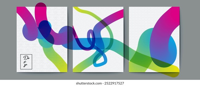 Obras de arte, carteles inspirados postmoderno de Vector abstracto, diseño de cartel abstracto