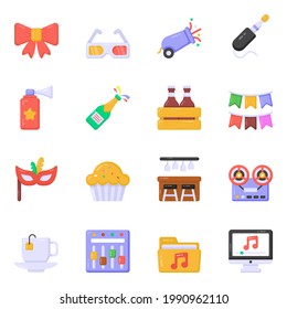 arty Equipment Flat Icons Pack