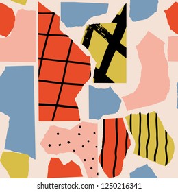 Arty Seamless Collage Pattern