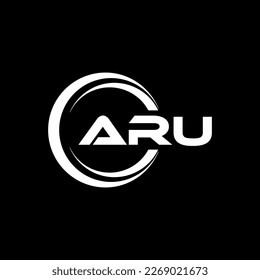 ARU letter logo design in illustration. Vector logo, calligraphy designs for logo, Poster, Invitation, etc. svg