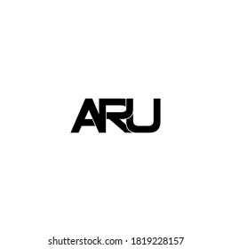 aru letter original monogram logo design svg