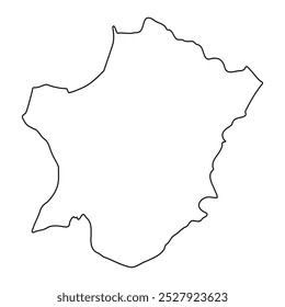 Arua District map, administrative division of Uganda. Vector illustration.