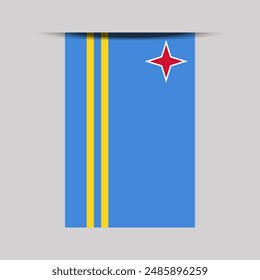Aruba Banner Flagge Vektorillustration