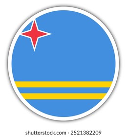 Design Illustrator de modelo de vetor de sinalizador de botão Aruba