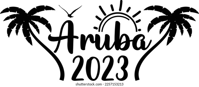 Aruba Family Trip Clipart, Aruba girl's trip Clipart