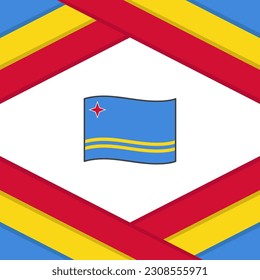 Aruba Flag Abstract Background Design Template. Aruba Independence Day Banner Social Media Post. Aruba Template