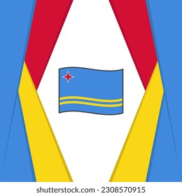 Aruba Flag Abstract Background Design Template. Aruba Independence Day Banner Social Media Post. Aruba Background
