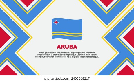 Aruba Flag Abstrakte Hintergrunddesign-Vorlage. Aruba Independence Day Banner Bildschirmhintergrund Vektorgrafik. Aruba-Vektorgrafik