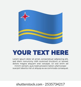 Aruba Flag Banner Background Template
