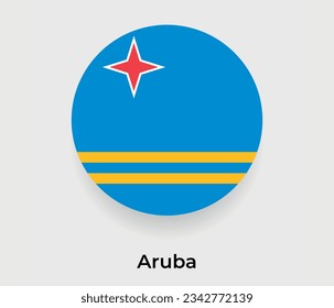 Aruba Flag Blase Kreis um Form Symbol Vektorgrafik