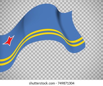 Aruba flag icon on transparent background. Vector illustration