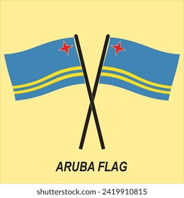 Aruba Fahne Symbol Vektorgrafik Symbol Design