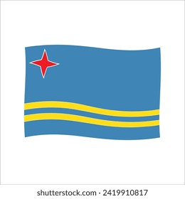 Aruba flag icon vector illustration symbol design