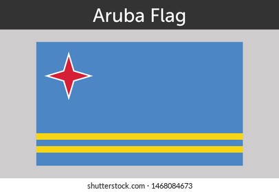 Aruba Flag illustration vector design