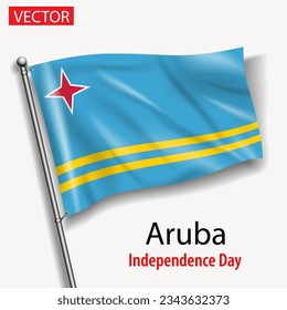 Aruba flag national independence day vector flags in America 