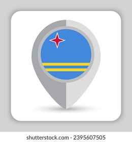 Aruba Flag Pin Map Icon