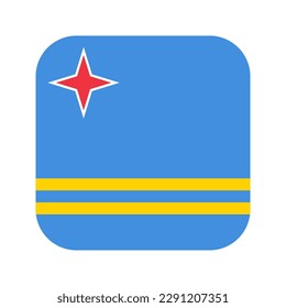 Bandera de Aruba simple ilustración para el día de la independencia o las elecciones