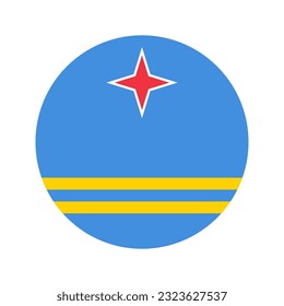 Aruba flag simple illustration for independence day or election
