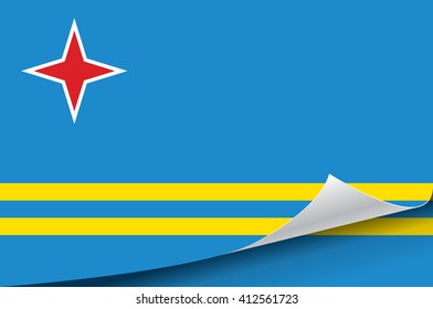 Aruba flag vector illustration.