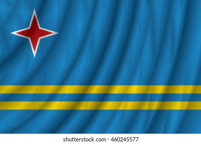 Aruba flag vector illustration.