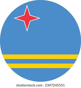 Aruba flag vector image icon