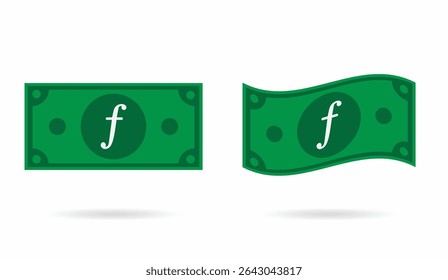Aruba Florin money flat and flowing style