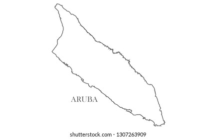 Aruba gray line map
