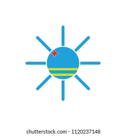 Aruba icon sign vector