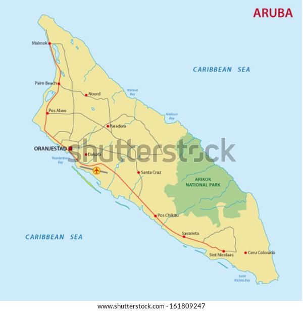 Where Is Aruba On A Map Aruba Map Images, Stock Photos & Vectors | Shutterstock