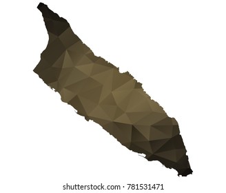 aruba map - Black, gold, geometric rumpled low poly style gradient graphic background, polygonal design for your. Vector illustration eps 10.