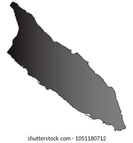 aruba map black gradient grey isolated on white background Vector illustration eps 10.
