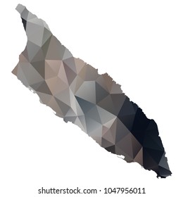 aruba map - Black, grey, geometric rumpled low poly style gradient graphic background, polygonal design for your. Vector illustration eps 10. 