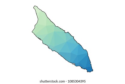 aruba map in geometric polygonal style. aruba map of isolated. Vector Illustration Eps10