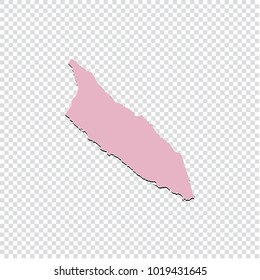 Aruba map - High detailed pastel color map of Aruba. Aruba map isolated on transparent background. Vector illustration eps 10.
