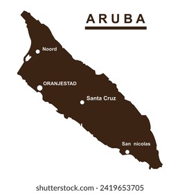 Aruba map icon vector illustration design