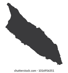 Aruba map on white background vector, Aruba Map Outline Shape Black on White Vector Illustration, High detailed black illustration map -Aruba.