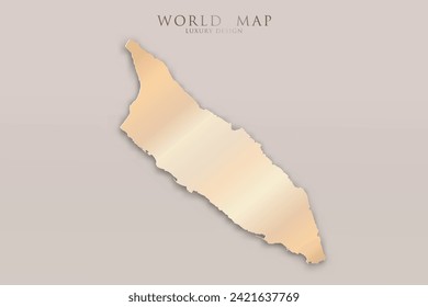 Mapa de Aruba - Mapa mundial Planilla vectorial internacional con 3D, diseño de lujo dorado incluyendo sombra sobre fondo brillante para diseño, educación, sitio web, infografía - Ilustración vectorial eps 10