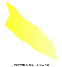 aruba map - yellow geometric rumpled triangular style gradient graphic background . Vector illustration eps 10.