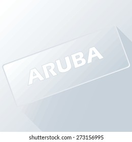 Aruba unique button for any design. Vector illustration