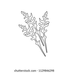 Arugula coloring pages on the white background, Vector illustration